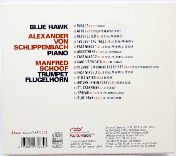 ALEXANDER VON SCHLIPPENBACH / MANFRED SCHOOF - Blue Hawk - CD - obrazek 2