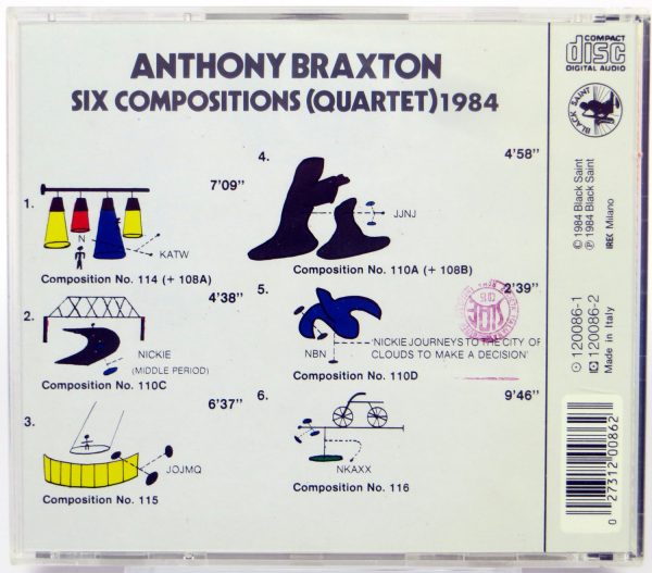 ANTHONY BRAXTON - Six Compositions (Quartet) 1984 - CD - obrazek 2