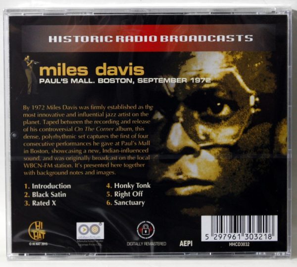 MILES DAVIS - Paul's Mall. Boston, September 1972 - CD - obrazek 2