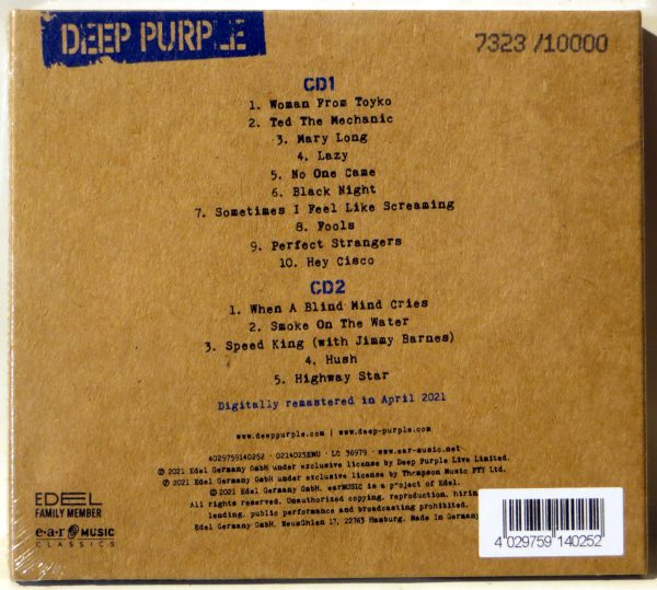 DEEP PURPLE - Live In Wollongong 2001 - 2 CD - obrazek 2