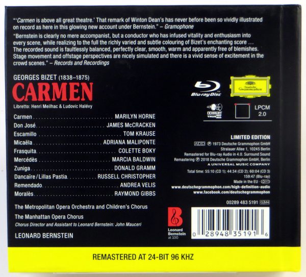 GEORGES BIZET - Carmen / LEONARD BERNSTEIN - 3 CD + BR 2018 - obrazek 2