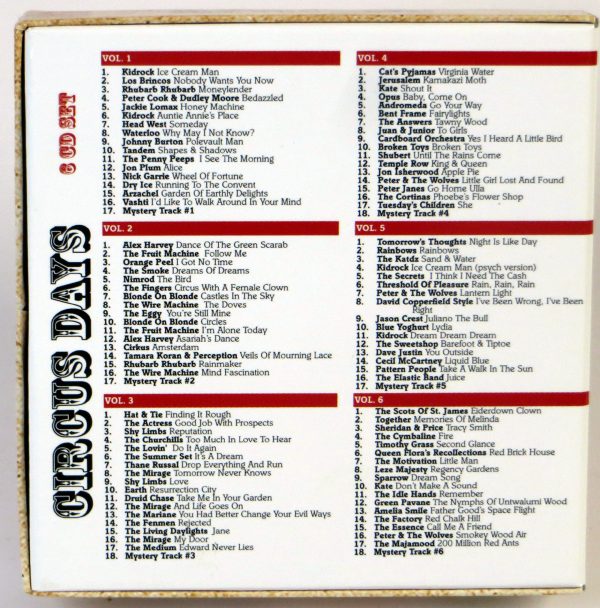 V/A - CIRCUS DAYS / Pop Psych Obscurities 1966-1972 - 6 CD BOX 2016 - obrazek 2