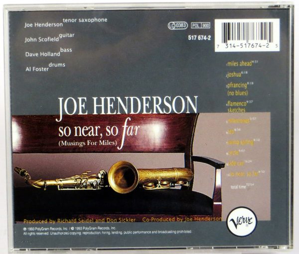 JOE HENDERSON - So Near, So Far / Musings For Miles / - CD 1993 - obrazek 2