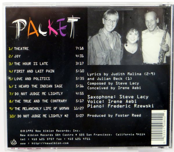 STEVE LACY / IRENE AEBI / FREDERIC RZEWSKI - Packet - CD 1995 - obrazek 2
