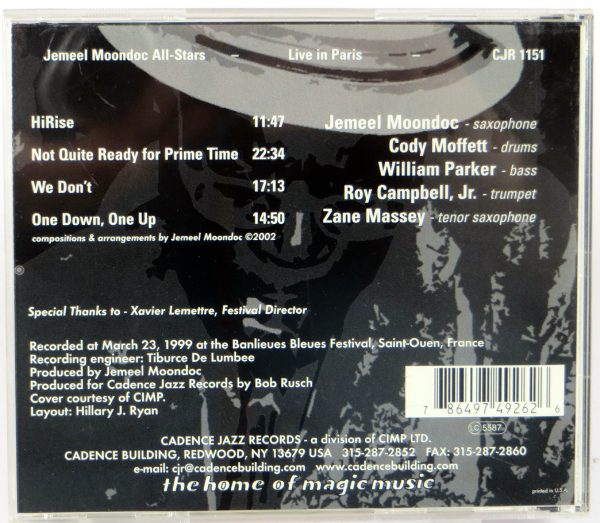 JEMEEL MOONDOC ALL STARS - Live In Paris - CD 2002 - obrazek 2