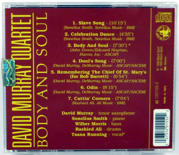 DAVID MURRAY QUARTET - Body And Soul - CD 1993 - obrazek 2