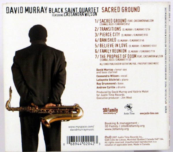 DAVID MURRAY BLACK SAINT QUARTET - Sacred Ground - CD 2007 Cassandra Wilson - obrazek 2
