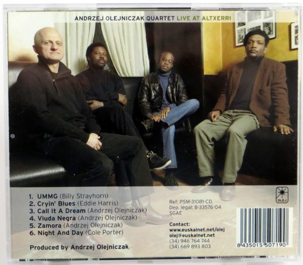ANDRZEJ OLEJNICZAK QUARTET - Live At Altxerri - CD 2004 - obrazek 2