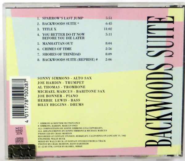 SONNY SIMMONS - Backwoods Suite - CD 1990 Billy Higgins - obrazek 2