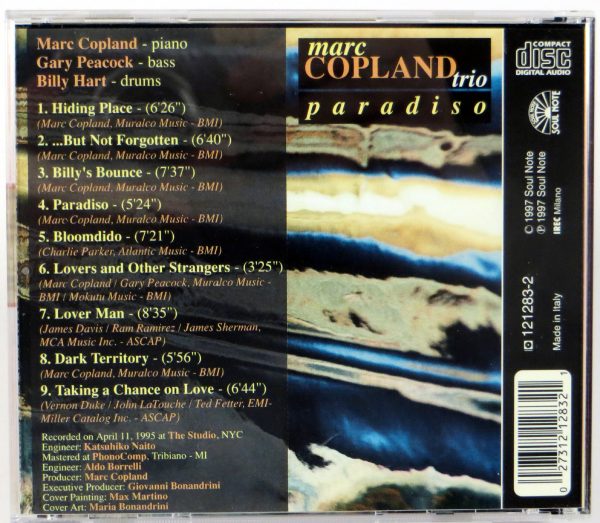 MARC COPLAND TRIO - Paradiso - CD 1997 - obrazek 2