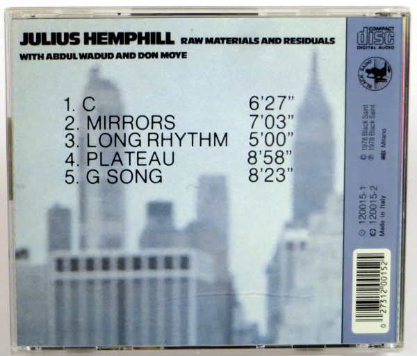 JULIUS HEMPHILL - Raw Materials And Residuals - CD 1993 - obrazek 2