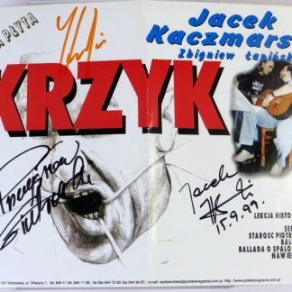 JACEK KACZMARSKI - Krzyk - PLAKAT REKLAMOWY autografy Gintrowski Łapiński