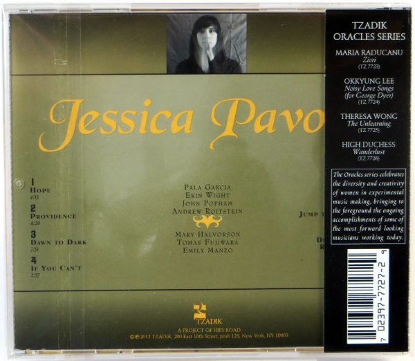 JESSICA PAVONE - Hope Dawson Is Missing - CD TZADIK 2012 - obrazek 2