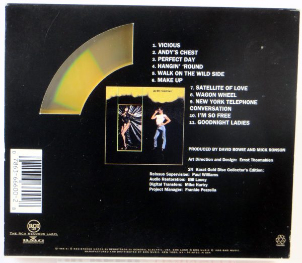 LOU REED - Transformer - CD 24 Karat Gold Disc - obrazek 2