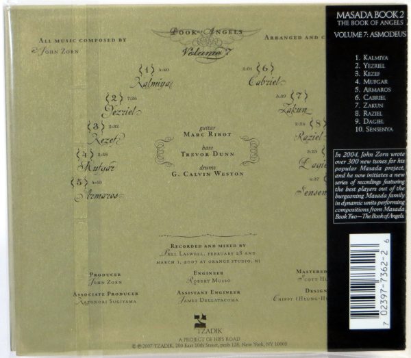 JOHN ZORN - Asmodeus / Book Of Angels vol. 7  - CD TZADIK 2007 Marc Ribot - obrazek 2