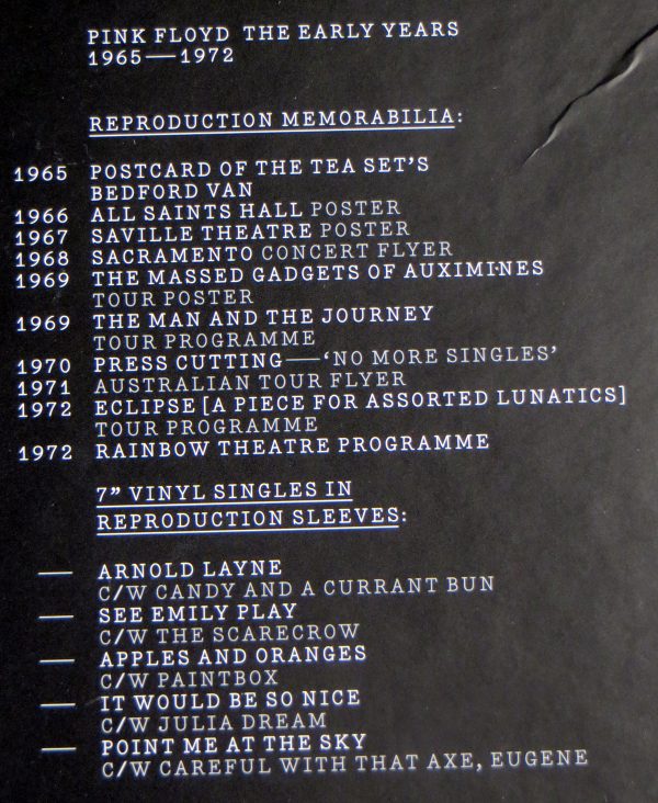 PINK FLOYD - The Early Years 1965-1972 - 11 CD 9 DVD 8 BLU-RAY 5x7"SP BOX - obrazek 4
