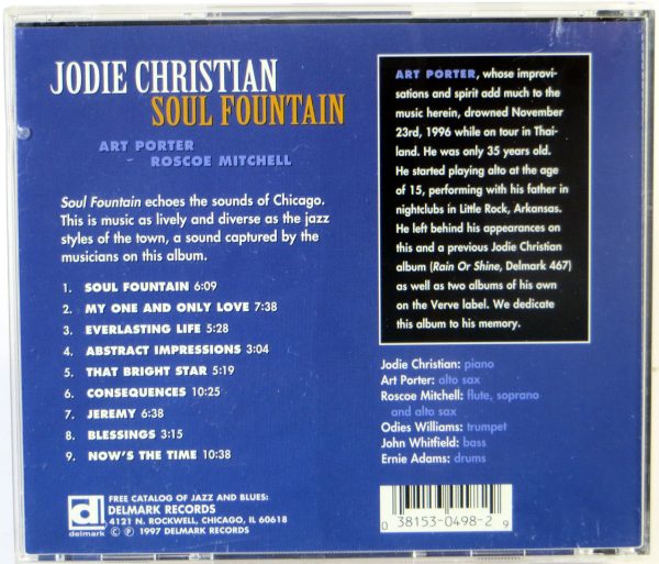 JODIE CHRISTIAN - Soul Fountain  - CD 1997 Rascoe Mitchell - obrazek 2