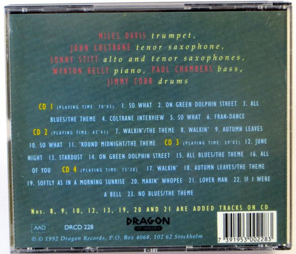 MILES DAVIS - In Stockholm 1960 Complete - 4 CD 1992 - obrazek 2