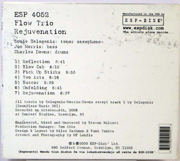 FLOW TRIO - Rejuvenation - CD US 2009 - obrazek 2