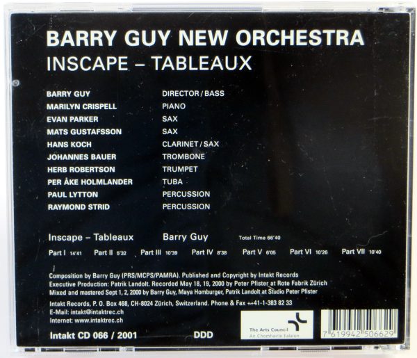 BARRY GUY NEW ORCHESTRA - Inscape - Tableaux - CD 2001 - obrazek 2