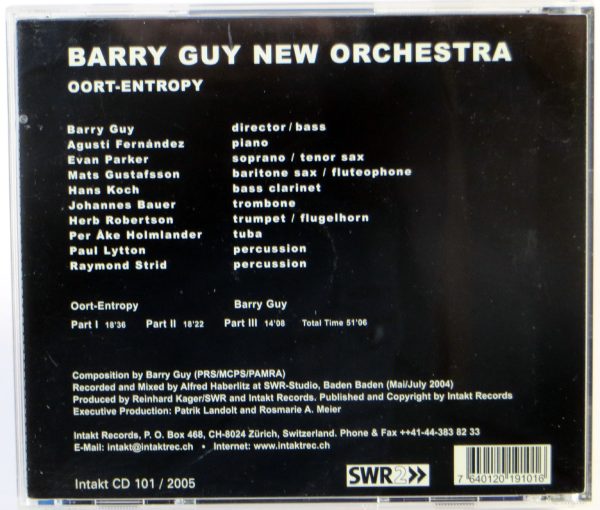 BARRY GUY NEW ORCHESTRA - Oort-Entropy - CD 2005 - obrazek 2