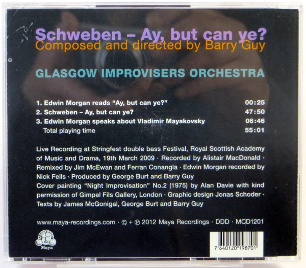 GLASGOW IMPROVISERS ORCHESTRA / BARRY GUY - Schweben – Ay, But Can Ye? - CD 2012 - obrazek 2