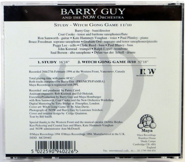 BARRY GUY And The NOW Orchestra - Study - Witch Gong Game II/10 - CD 1994 - obrazek 2