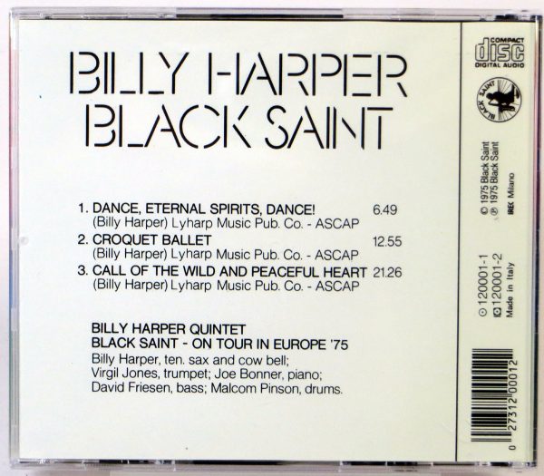 BILLY HARPER - Black Saint  - CD 1993 - obrazek 2