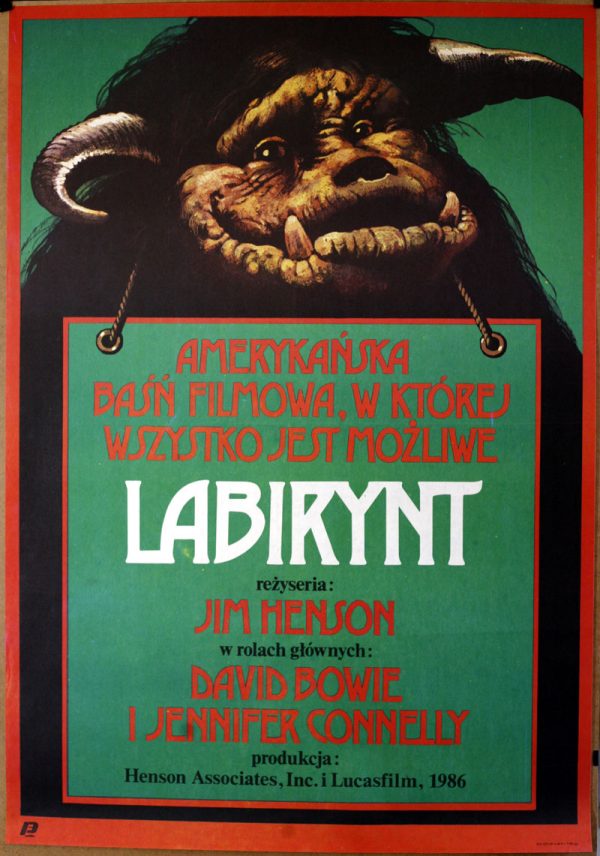 LABIRYNT / LABIRYNTH - David Bowie / WAŁKUSKI - plakat filmowy 1987