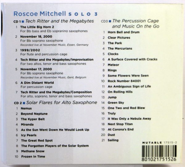 RASCOE MITCHELL - Solo (3) - 3 CD US 2003 - obrazek 2