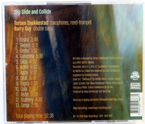 TORBEN SNEKKLESTADT / BARRY GUY - Slip Slide And Collide - CD 2014 - obrazek 2