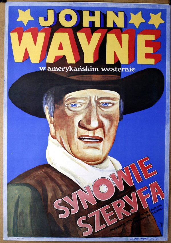 SYNOWIE SZERYFA - John Wayne / MARIA IHNATOWICZ - plakat filmowy 1975