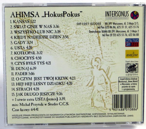 AHIMSA - Hokus Pokus - CD 1997 InterSonus - obrazek 2