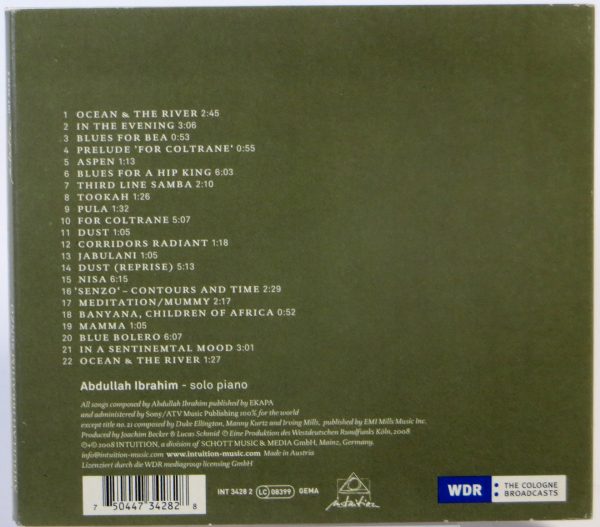 ABDULLAH IBRAHIM - Senzo - CD 2008 - obrazek 2