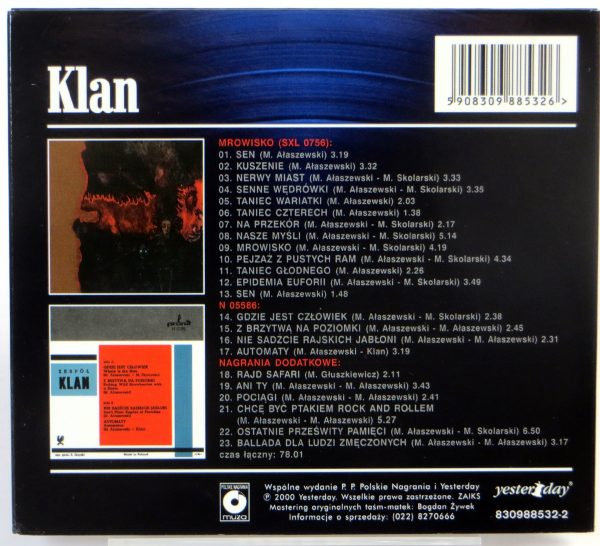 KLAN - Mrowisko ...plus... Gdzie Jest Człowiek + 6  - CD Yesterday 2000 - obrazek 2