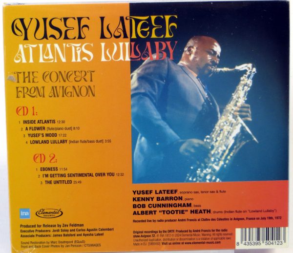 YUSEF LATEEF - Atlantis Lullaby / The Concert From Avignon - 2 CD - obrazek 2