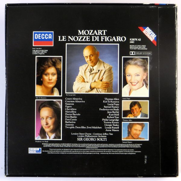 MOZART - Le Nozze Di Figaro / SOLTI - 2 MC BOX UK 1982 - obrazek 2