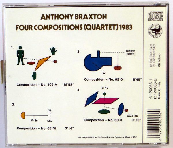 ANTHONY BRAXTON - Four Compositions (Quartet) 1983 - CD - obrazek 2