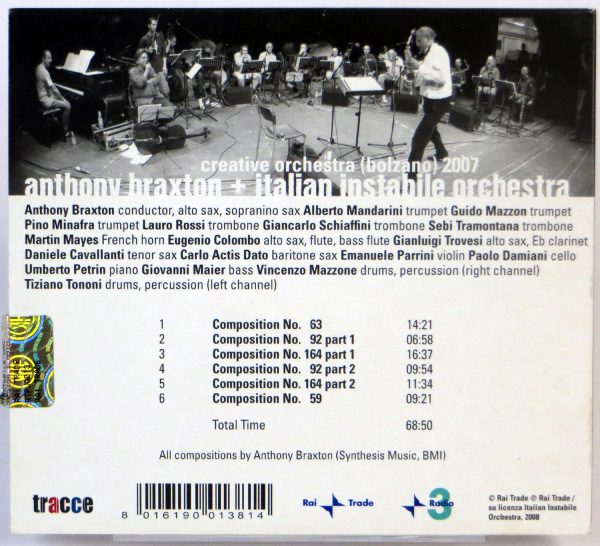 ANTHONY BRAXTON / ITALIAN INSTABILE ORCHESTRA - Creative Orchestra (Bolzano) 2007 - CD - obrazek 2