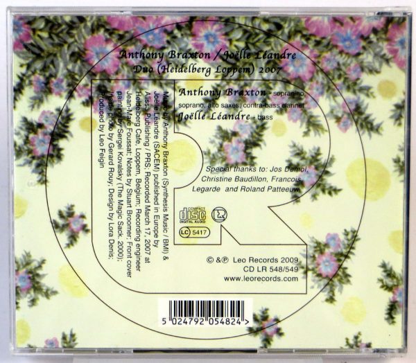 ANTHONY BRAXTON / JOELLE LEANDRE - Duo (Heidelberg Loppem) 2007  - 2 CD - obrazek 2