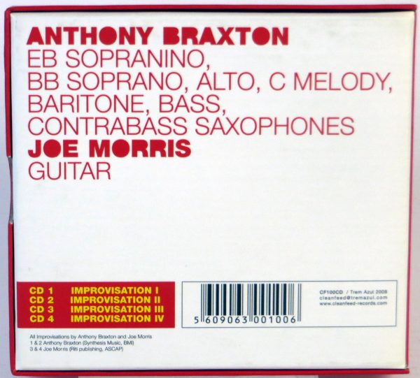 ANTHONY BRAXTON / JOE MORRIS - Four Improvisations (Duo) 2007  - 4 CD BOX - obrazek 2