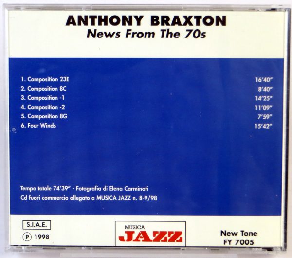 ANTHONY BRAXTON - News From The 70s (Solos, Duo, Quartets) - CD - obrazek 2