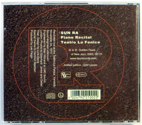 SUN RA - Piano Recital - CD 2003 - obrazek 2