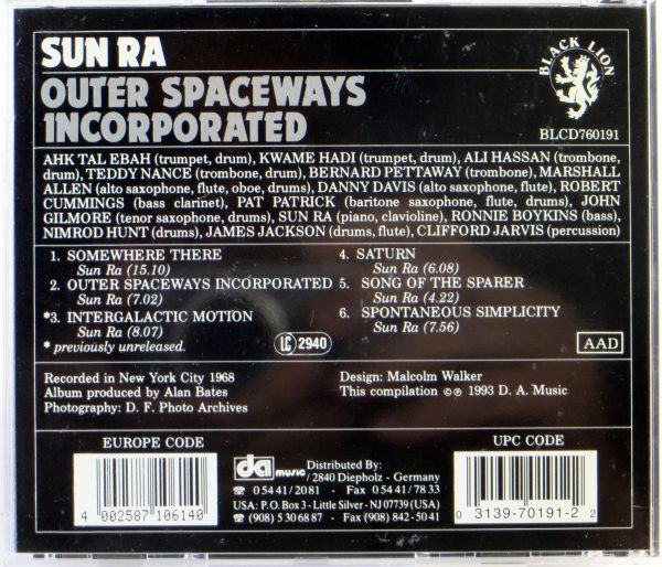 SUN RA - Outer Spaceways Incorporated - CD 1993 - obrazek 2