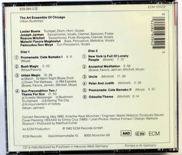 ART ENSEMBLE OF CHICAGO - Urban Bushmen - 2 CD - obrazek 2