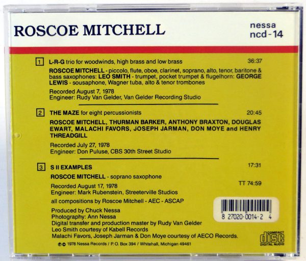 RASCOE MITCHELL - L-R-G / The Maze / S II Examples  - CD 2008 - obrazek 2