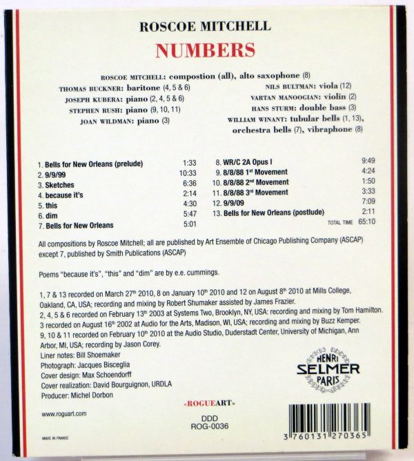 RASCOE MITCHELL - Numbers - CD 2011 - obrazek 2