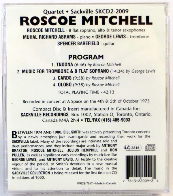 RASCOE MITCHELL QUARTET - Quartet - CD 2002 - obrazek 2