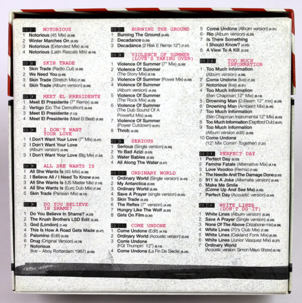 DURAN DURAN - The Singles 1986 - 1995 - 14 CDS BOX limited - obrazek 2