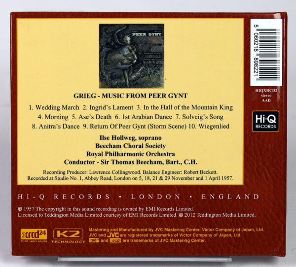 EDVARD GRIEG - Music For PEER GYNT / Thomas BEECHAM - XRCD24 Japan 2012 - obrazek 2